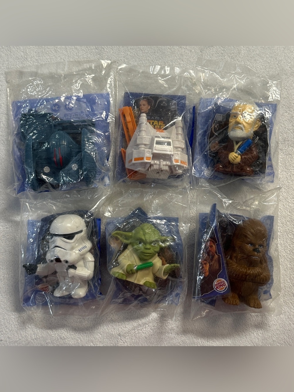 STAR WARS 2005 burger king promotional toy 5pc bundle